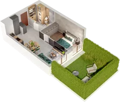 2 pokoje, mieszkanie 38,92 m², piętro 1, oferta nr A78, Witosa Park, Poznań, Winiary, Winiary, ul. Piątkowska 165 A-B