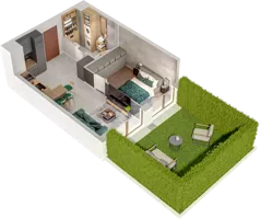 2 pokoje, mieszkanie 38,72 m², piętro 3, oferta nr A95, Witosa Park, Poznań, Winiary, Winiary, ul. Piątkowska 165 A-B