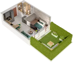 2 pokoje, mieszkanie 37,97 m², piętro 1, oferta nr A79, Witosa Park, Poznań, Winiary, Winiary, ul. Piątkowska 165 A-B