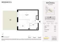 2 pokoje, mieszkanie 44,04 m², piętro 1, oferta nr B21, Witosa Park, Poznań, Winiary, Winiary, ul. Piątkowska 165 A-B
