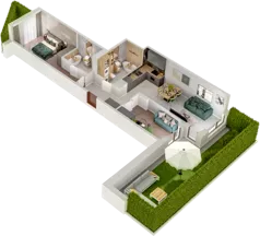 3 pokoje, mieszkanie 67,92 m², parter, oferta nr A2, Witosa Park, Poznań, Winiary, Winiary, ul. Piątkowska 165 A-B