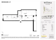3 pokoje, mieszkanie 67,92 m², piętro 3, oferta nr A11, Witosa Park, Poznań, Winiary, Winiary, ul. Piątkowska 165 A-B