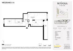 3 pokoje, mieszkanie 67,15 m², piętro 4, oferta nr A14, Witosa Park, Poznań, Winiary, Winiary, ul. Piątkowska 165 A-B