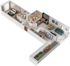 3 pokoje, mieszkanie 67,15 m², piętro 4, oferta nr A14, Witosa Park, Poznań, Winiary, Winiary, ul. Piątkowska 165 A-B