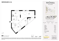 3 pokoje, mieszkanie 80,71 m², piętro 8, oferta nr A24, Witosa Park, Poznań, Winiary, Winiary, ul. Piątkowska 165 A-B