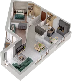 3 pokoje, mieszkanie 80,71 m², piętro 9, oferta nr A27, Witosa Park, Poznań, Winiary, Winiary, ul. Piątkowska 165 A-B