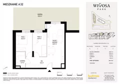 3 pokoje, mieszkanie 54,85 m², piętro 1, oferta nr A36, Witosa Park, Poznań, Winiary, Winiary, ul. Piątkowska 165 A-B