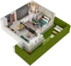 3 pokoje, mieszkanie 54,85 m², piętro 1, oferta nr A36, Witosa Park, Poznań, Winiary, Winiary, ul. Piątkowska 165 A-B