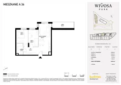 3 pokoje, mieszkanie 54,85 m², piętro 1, oferta nr A36, Witosa Park, Poznań, Winiary, Winiary, ul. Piątkowska 165 A-B