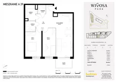 3 pokoje, mieszkanie 69,48 m², piętro 2, oferta nr A39, Witosa Park, Poznań, Winiary, Winiary, ul. Piątkowska 165 A-B