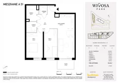 3 pokoje, mieszkanie 69,48 m², piętro 5, oferta nr A51, Witosa Park, Poznań, Winiary, Winiary, ul. Piątkowska 165 A-B