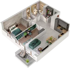 3 pokoje, mieszkanie 69,48 m², piętro 5, oferta nr A51, Witosa Park, Poznań, Winiary, Winiary, ul. Piątkowska 165 A-B