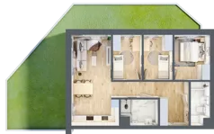 4 pokoje, mieszkanie 71,12 m², parter, oferta nr B2.0.01, Zakamarki, Marki, Aleja Marszałka Józefa Piłsudskiego 102
