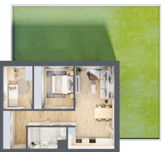 3 pokoje, mieszkanie 61,25 m², parter, oferta nr B2.0.03, Zakamarki, Marki, Aleja Marszałka Józefa Piłsudskiego 102