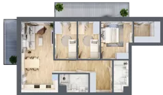 4 pokoje, mieszkanie 77,84 m², piętro 2, oferta nr B2.2.01, Zakamarki, Marki, Aleja Marszałka Józefa Piłsudskiego 102