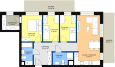 4 pokoje, mieszkanie 79,43 m², piętro 3, oferta nr B2.3.02, Zakamarki, Marki, Aleja Marszałka Józefa Piłsudskiego 102