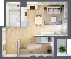 1 pokój, mieszkanie 36,55 m², parter, oferta nr C/1, Pilotów 21, Gdańsk, Zaspa, Zaspa-Młyniec, ul. Pilotów 21