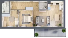 3 pokoje, mieszkanie 71,71 m², parter, oferta nr C/4, Pilotów 21, Gdańsk, Zaspa, Zaspa-Młyniec, ul. Pilotów 21