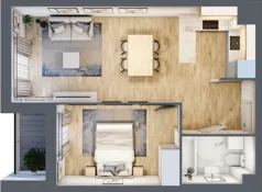 2 pokoje, mieszkanie 42,76 m², parter, oferta nr C/6, Pilotów 21, Gdańsk, Zaspa, Zaspa-Młyniec, ul. Pilotów 21