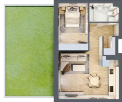2 pokoje, apartament 44,28 m², parter, oferta nr M04, Villa Terra, Polanica-Zdrój, ul. Mickiewicza 2C