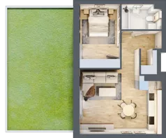 2 pokoje, mieszkanie 44,28 m², parter, oferta nr M05, Villa Terra, Polanica-Zdrój, ul. Mickiewicza 2C