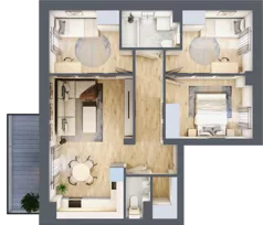 4 pokoje, apartament 61,50 m², piętro 1, oferta nr M13, Villa Terra, Polanica-Zdrój, ul. Mickiewicza 2C