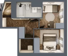 4 pokoje, mieszkanie 69,69 m², parter, oferta nr A6.1, Tarasy Moderno, Kraków, Łagiewniki-Borek Fałęcki, ul. Zbrojarzy