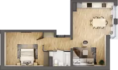 2 pokoje, mieszkanie 46,34 m², piętro 3, oferta nr E15, DA-KO Apartamenty, Gorzów Wielkopolski, ul. Żelazna