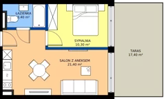 2 pokoje, apartament inwestycyjny 35,10 m², parter, oferta nr 003, Vacation Club Resort - apartamenty wakacyjne, Dźwirzyno, ul. Wczasowa 8