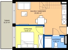 2 pokoje, apartament inwestycyjny 48,10 m², piętro 2, oferta nr 204, Vacation Club Resort - apartamenty wakacyjne, Dźwirzyno, ul. Wczasowa 8