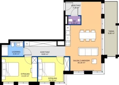 3 pokoje, apartament inwestycyjny 71,40 m², piętro 2, oferta nr G.202, Baltic Park Fort, Świnoujście, ul. Uzdrowiskowa