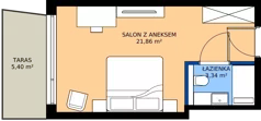 1 pokój, apartament inwestycyjny 25,20 m², piętro 2, oferta nr 220, Radisson Resort Kołobrzeg, Kołobrzeg, ul. Morawskiego 10