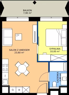 2 pokoje, apartament inwestycyjny 37,40 m², piętro 1, oferta nr H.105, Baltic Park Loft, Świnoujście, ul. Uzdrowiskowa 42