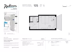 3 pokoje, apartament inwestycyjny 25,09 m², piętro 1, oferta nr 125, Radisson Resort Kołobrzeg, Kołobrzeg, ul. Morawskiego 10