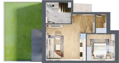 2 pokoje, mieszkanie 44,02 m², parter, oferta nr M5, Osiedle Zacisze Nagawczyna, Nagawczyna, Nagawczyna