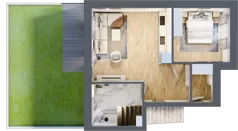 2 pokoje, mieszkanie 44,02 m², parter, oferta nr M7, Osiedle Zacisze Nagawczyna, Nagawczyna, Nagawczyna