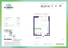 1 pokój, mieszkanie 26,37 m², piętro 6, oferta nr E-86, Esy Floresy, Warszawa, Mokotów, Mokotów, ul. Cybernetyki 7B