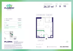 1 pokój, mieszkanie 26,37 m², piętro 7, oferta nr E-93, Esy Floresy, Warszawa, Mokotów, Mokotów, ul. Cybernetyki 7B