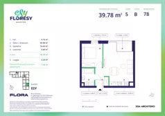 2 pokoje, mieszkanie 39,78 m², piętro 5, oferta nr E-78, Esy Floresy, Warszawa, Mokotów, Mokotów, ul. Cybernetyki 7B