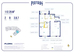 2 pokoje, apartament 112,29 m², piętro 2, oferta nr 3.B.7, Piotra 4, Gdynia, Śródmieście, ul. Św. Piotra 4