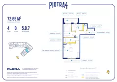 3 pokoje, apartament 72,65 m², piętro 4, oferta nr 5.B.7, Piotra 4, Gdynia, Śródmieście, ul. Św. Piotra 4