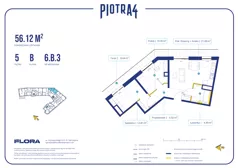 3 pokoje, apartament 56,12 m², piętro 5, oferta nr 6.B.3, Piotra 4, Gdynia, Śródmieście, ul. Św. Piotra 4