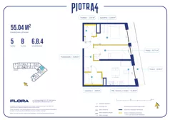 3 pokoje, apartament 55,04 m², piętro 5, oferta nr 6.B.4, Piotra 4, Gdynia, Śródmieście, ul. Św. Piotra 4