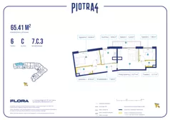 3 pokoje, apartament 65,41 m², piętro 6, oferta nr 7.C.3, Piotra 4, Gdynia, Śródmieście, ul. Św. Piotra 4