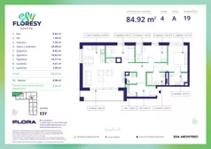4 pokoje, mieszkanie 84,92 m², piętro 4, oferta nr E-19, Esy Floresy, Warszawa, Mokotów, Mokotów, ul. Cybernetyki 7B