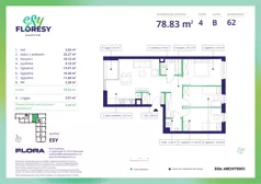 4 pokoje, mieszkanie 78,83 m², piętro 4, oferta nr E-62, Esy Floresy, Warszawa, Mokotów, Mokotów, ul. Cybernetyki 7B