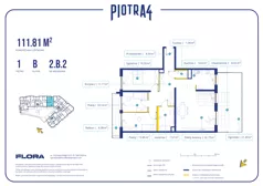 4 pokoje, apartament 111,81 m², piętro 1, oferta nr 2.B.2, Piotra 4, Gdynia, Śródmieście, ul. Św. Piotra 4