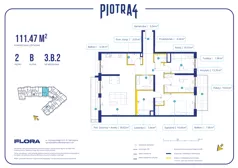4 pokoje, apartament 111,47 m², piętro 2, oferta nr 3.B.2, Piotra 4, Gdynia, Śródmieście, ul. Św. Piotra 4