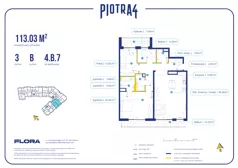 4 pokoje, apartament 113,03 m², piętro 3, oferta nr 4.B.7, Piotra 4, Gdynia, Śródmieście, ul. Św. Piotra 4
