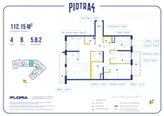 4 pokoje, apartament 112,15 m², piętro 4, oferta nr 5.B.2, Piotra 4, Gdynia, Śródmieście, ul. Św. Piotra 4